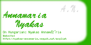 annamaria nyakas business card